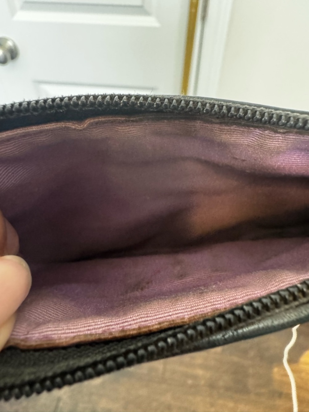 Coach Black & Dark Gray Signature Clutch Wristlet- Vintage - Picture 5 of 6